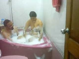 Vid gal 310 Married indian couple taking shower in home